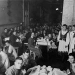 A Christmas party on the patient ward of the 17th Military Hospital at the School for the Deaf and Mute.