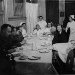 A Christmas party on the patient ward of the 17th Military Hospital at the School for the Mute.