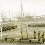 An inspection of the mounted artillery brigade on the field at Mikkeli barracks in the 1930s.